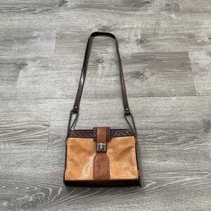 M.C. Marc Chantal Brown Leather‎ Bag Crossbody Purse